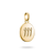 Charm pendant, angel numbers 111, with white gemstones, made of silver, gold plated - Thomas Sabo Model: CC1248-414-14