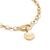 Charm pendant, angel numbers 444, with white gemstones, made of silver, gold plated - Thomas Sabo Model: CC1251-414-14