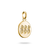 Charm pendant, angel number 888, with white gemstones, sterling silver, gold plated - Thomas Sabo Model: CC1255-414-14
