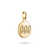 Charm pendant, angel number 000, with white gemstones, made of silver, gold-plated - Thomas Sabo Model: CC1257-414-14