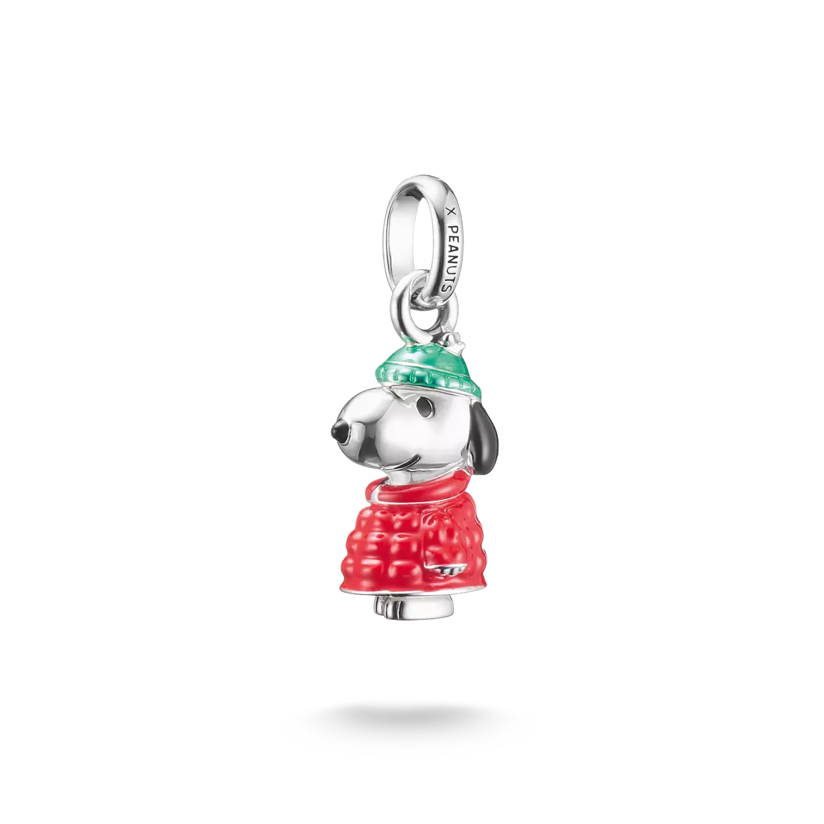 THOMAS SABO PEANUTS Snoopy Winter Jacket Charm Pendant – Sterling Silver Enamel
