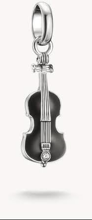 Elegant Wednesday Cello Zirconia Connect Charm Pendant made of Recycled Silver - THOMAS SABO Model: CC1312-691-11