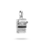 Silver Thomas Sabo charm pendant with typewriter and zirconia, 'WEDNESDAY'.