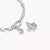 Charm Pendant Birthstone March Connect Silver