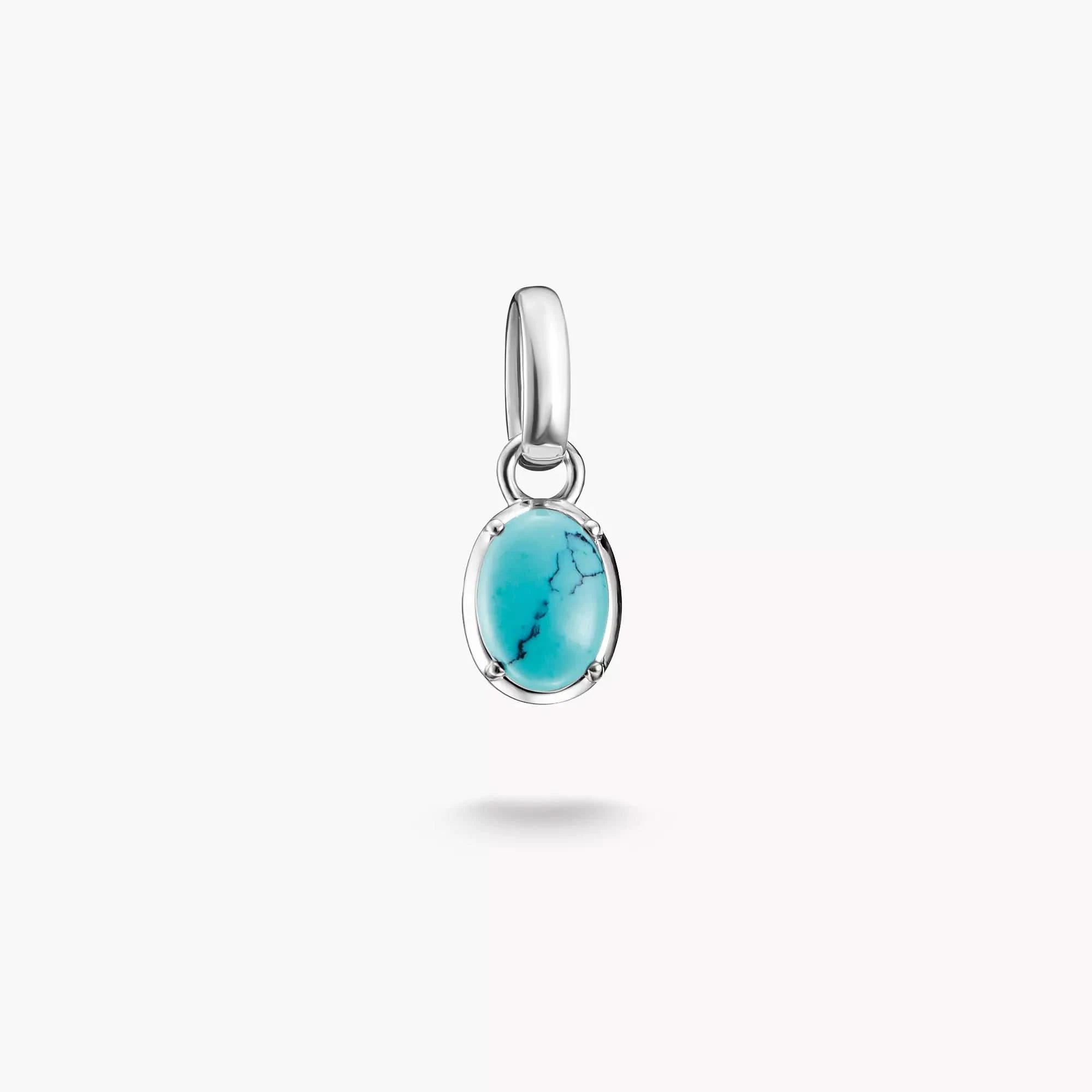 Ladies' Charm Pendant, Birthstone December Turquoise - THOMAS SABO Model: CC1340-404-17