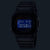 Casio G‑SHOCK Digitaluhr mit dunkelblauer LED-Anzeige, schwarzes Gehäuse