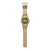 Goldfarbene G-SHOCK Armbanduhr mit Digital-Display am durchlöcherten Armband