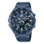 Casio Edifice Herren-Uhr mit blauem Zifferblatt, Metallarmband und Chrono-/LCD-Anzeigen