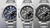 Edifice Herrenuhr Set mit drei Varianten: blau, grau und schwarz