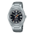 Casio Edifice Herrenarmbanduhr mit Stahlarmband, schwarzem Zifferblatt und Datumsfenster