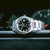 Casio Edifice Herrenarmbanduhr mit Stahlband, schwarzem Zifferblatt und Datumsfenster