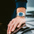 Casio Edifice Herrenuhr am Handgelenk, blaues Zifferblatt mit Chrono-Subzifferblättern