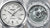 Herrenarmbanduhr vorne und Gehäuseboden mit sichtbarem Uhrwerk, Edelstahl
