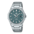 Herrenarmbanduhr, silbernes Edelstahlarmband, analoges Zifferblatt mit Datum bei 3 Uhr