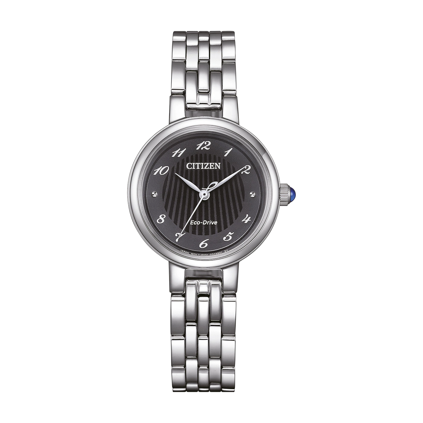 Citizen L-Line EM0990-81E Damenuhr Schwarz • Eco-Drive Saphirglas • Edelstahlarmband