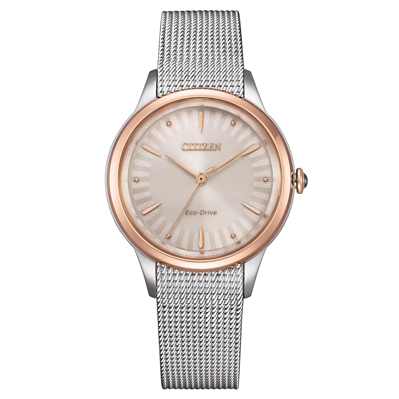 Citizen L EM1156-80X Damenuhr Weiß • Eco-Drive Solarwerk • Saphirglas