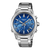 Casio Edifice Herrenarmbanduhr mit blauem Zifferblatt, drei Totalisatoren und Edelstahlarmband