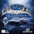 Casio Edifice Uhr mit blauem Zifferblatt, breiter Edelstahl-Lünette und drei Drückern