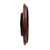 Wall clock body with antique brown frame and narrow side view