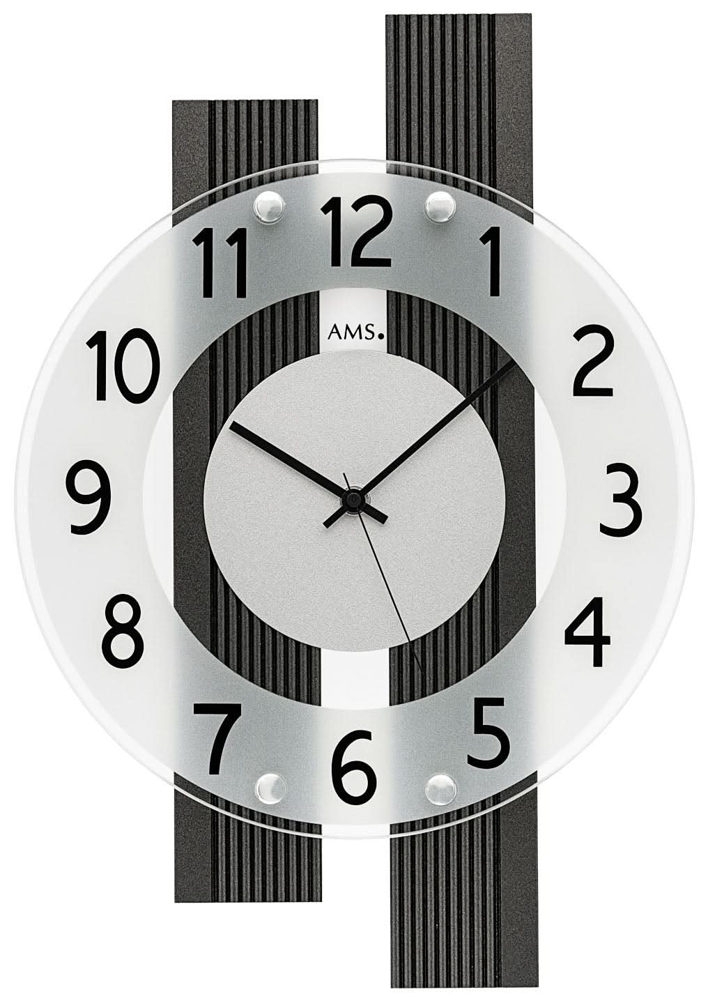 AMS Wall Clock 41x28x5 cm Wood • Radio Controlled • Timeless Design
