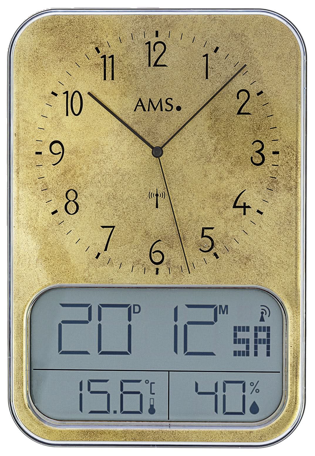 AMS Wall Clock Plastic • Hybrid Design • Climate Display