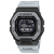 Casio G-Shock Herrenarmbanduhr: schwarzes Display im achteckigen Edelstahlgehäuse.