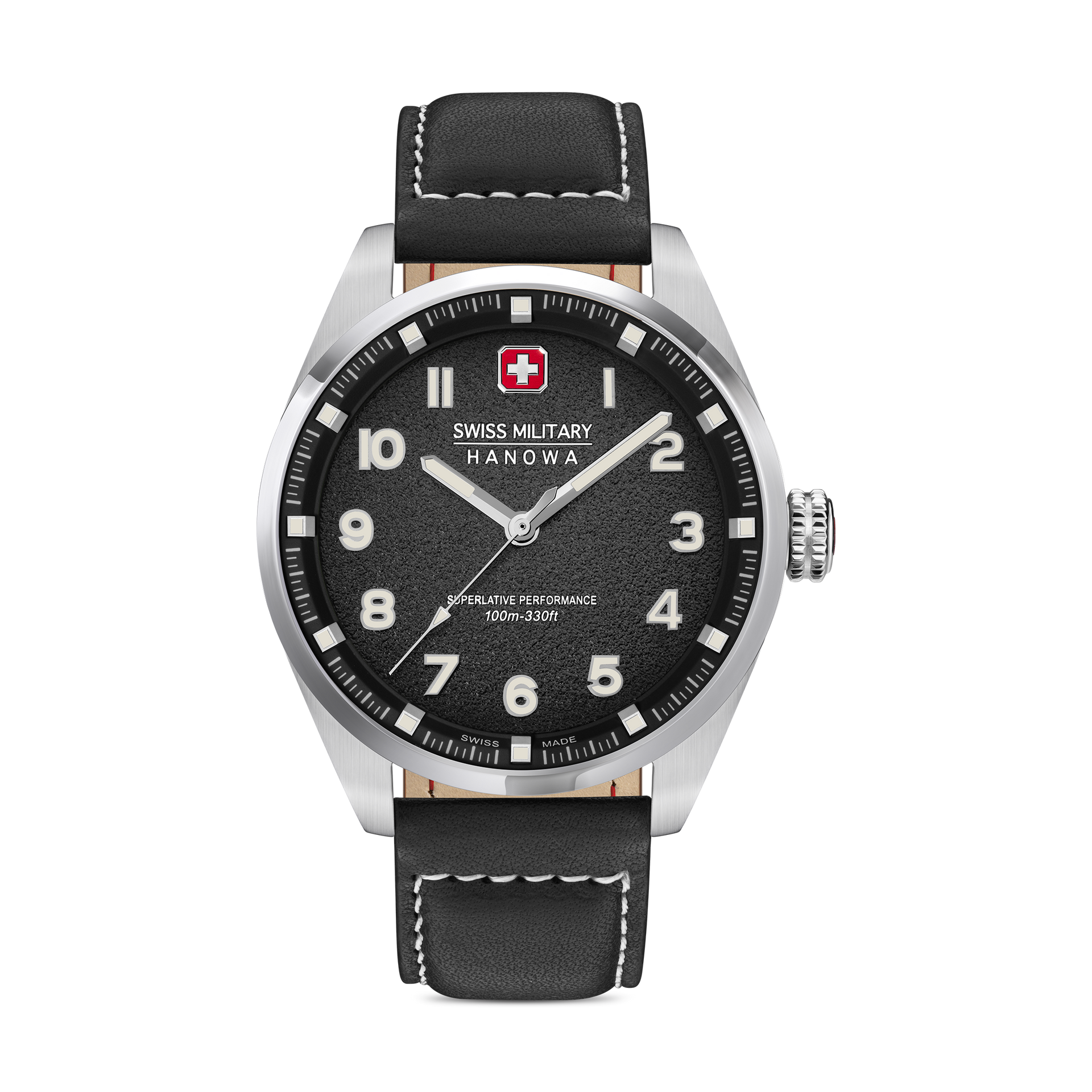 Swiss Military Hanowa Greyhound SMWGA0001505 Herren Armbanduhr Schwarz • Saphirglas • 10 Bar Wasserdicht