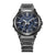 Casio G-Shock Herrenarmbanduhr, anthrazitfarbenes Metallband und blaues Zifferblatt