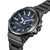 Casio G-Shock Herrenarmbanduhr, anthrazitfarbenes Gehäuse, blaues Zifferblatt, seitliche Bedienelemente