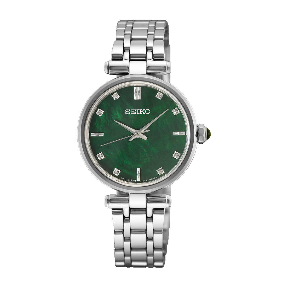 Seiko HGH006P1 Damen Armbanduhr • Saphirglas • Perlmutt-Zifferblatt mit Diamanten
