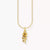 Gold-plated necklace with rose pendant