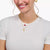 Gold-plated necklace with rose pendant