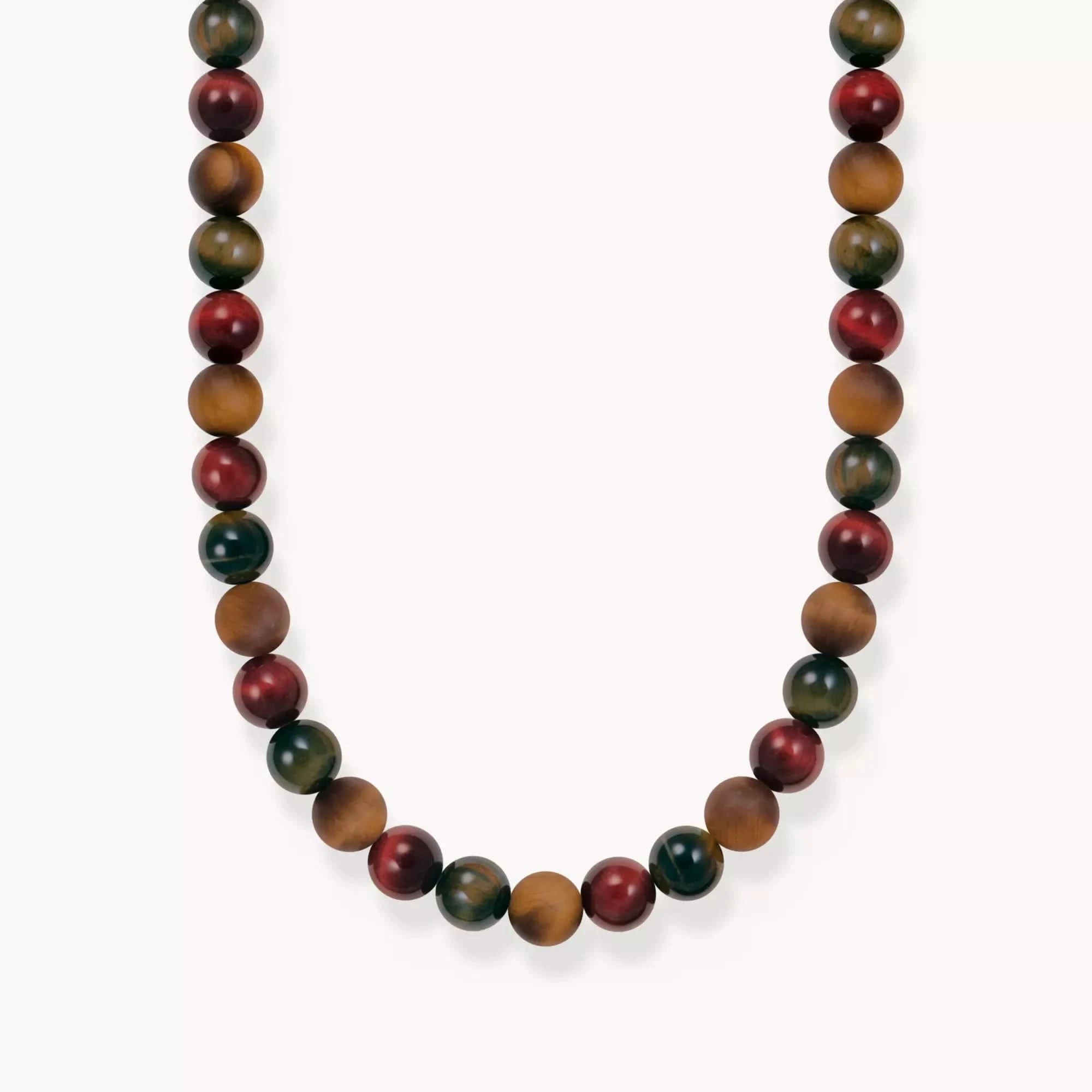 Men's Necklace, Tiger's Eye Talisman - Multicolour - THOMAS SABO Model: KE2304-826-7