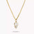 Women's necklace, 18k gold plated with white zirconia stones - THOMAS SABO Model: KE2363-414-14