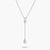Y-Shaped Necklace with White Zirconia Stones Bold Elegance Silver