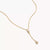 Y-Necklace with White Zirconia Stones Bold Elegance 18k Gold Plating