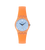 Swatch Originals LO116 View from a Mesa Damenuhr Orange • Transparentes Gehäuse • Hellblaues Zifferblatt
