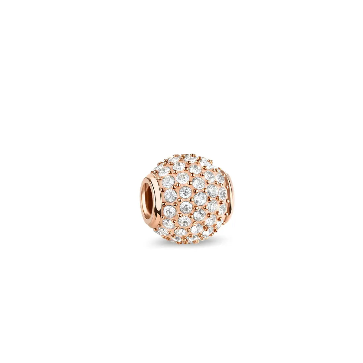 Charm in stainless steel with stone setting - Bering Jewelry