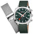 Mondaine Grand Cushion MSL.41460.LF.SET Herrenuhr Grün • Saphirglas • Quarz-Chronograph