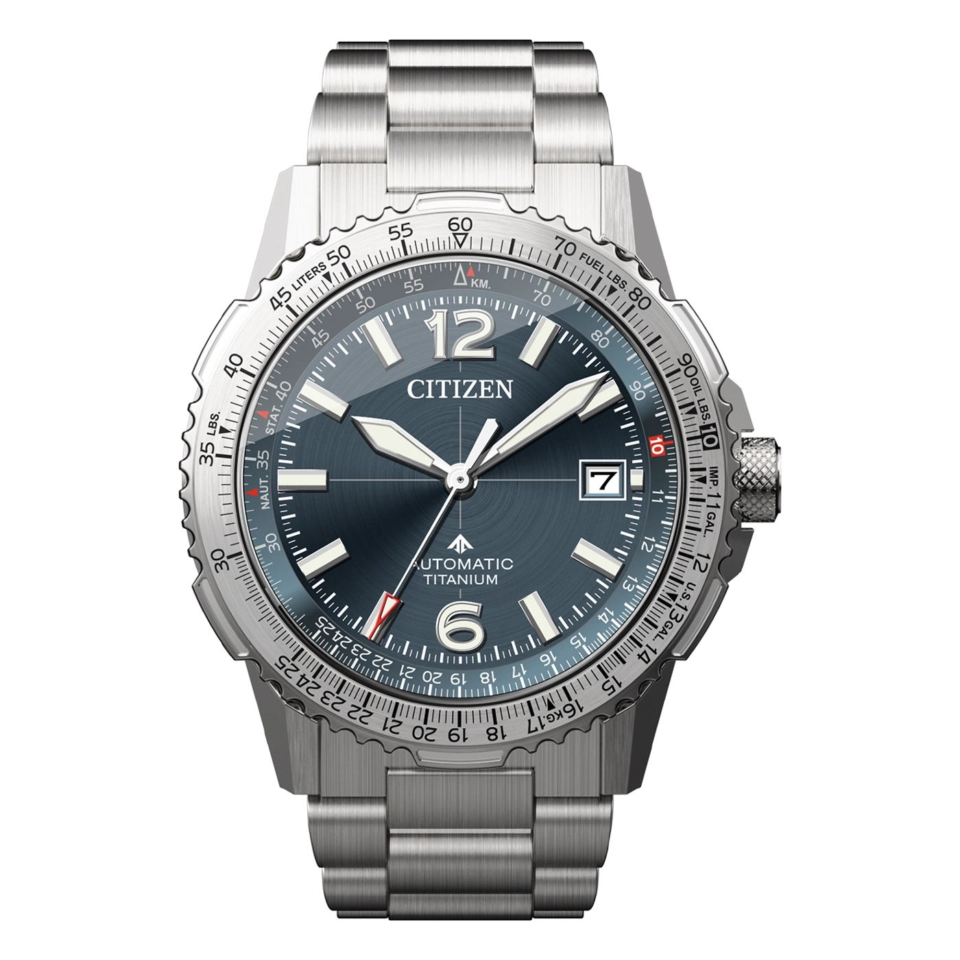 Citizen Promaster Sky Navihawk Herrenarmbanduhr mit blauem Zifferblatt und Titanband