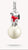 Snoopy PEANUTS Charm with Heart on Snowball made from recycled 925 Sterling Silver