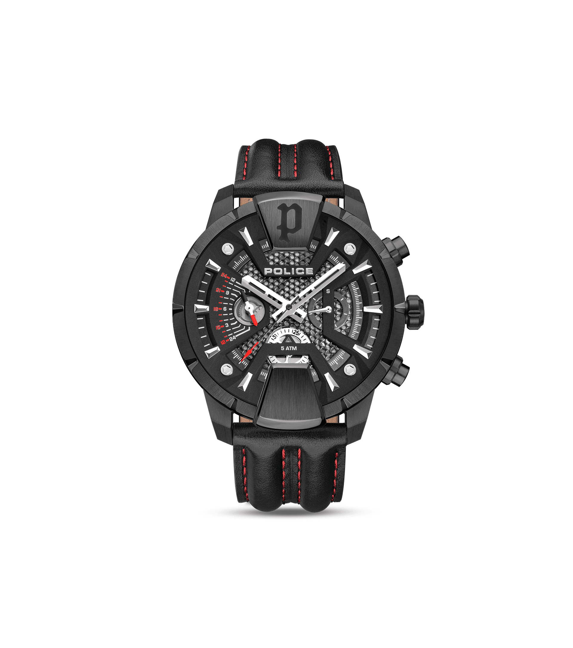 Police Huntley PEWJF2203710 Herren • Schwarzes Sunray-Zifferblatt • Multifunktion