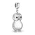 BERING Polar Penguin Charm Pendant in Stainless Steel with Zirconia – Sparkling Lucky Charm