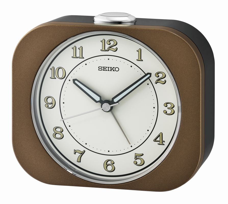 Seiko Kyoda QHE195B Alarm Clock Black • Silent Sweep Second Hand • Quartz Movement with Snooze
