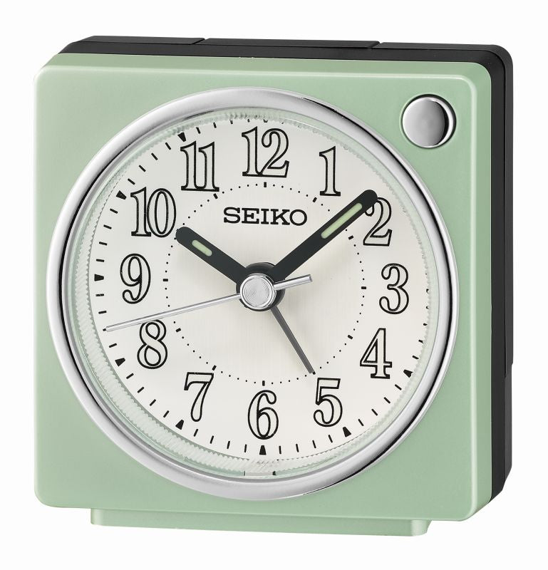 Seiko QHE197M Alarm Clock • LumiBrite Dial Illumination • Snooze Function
