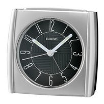 Seiko QHE205S Table Clock Silver • Sweep Second Hand • Snooze Function