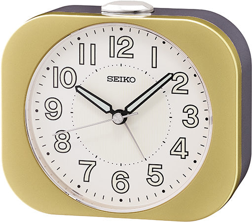 Seiko QHE206G Desk Clock • Luminous Function • Beep Alarm