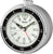 Seiko QHE207S Table Clock Silver • Silent Sweep Movement • Rotating Bezel