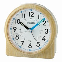 Seiko Alarm Light QHE210B Alarm Clock Brown • Silent Sweep Movement • LED Night Light