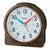 Seiko QHE210Z Table Clock Brown • Sweep Second Hand • Snooze Function